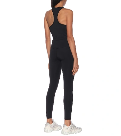 Shop Adam Selman Sport Bonded Nylon Performance Tank Top In Black