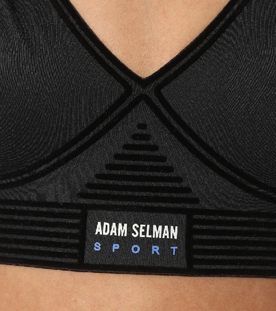 Shop Adam Selman Sport Bonded Nylon Sports Bra In Black