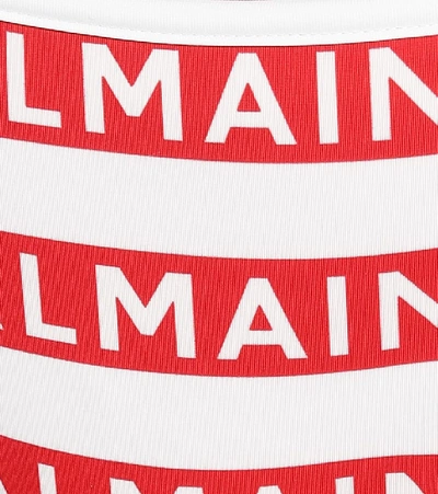 Shop Balmain Logo Bikini In Red