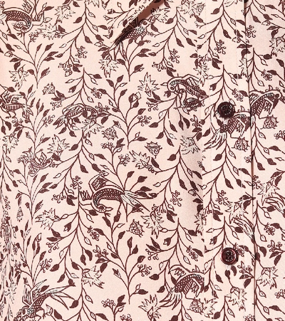 Shop Chloé Printed Silk Crêpe Shirt In Pink