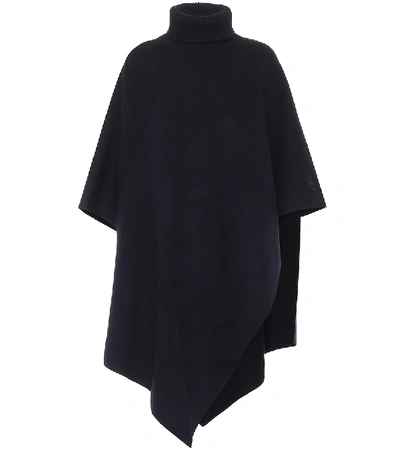 Shop Chloé Cashmere Poncho In Blue