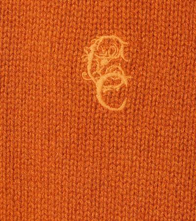 Shop Chloé Cashmere Turtleneck Sweater In Orange