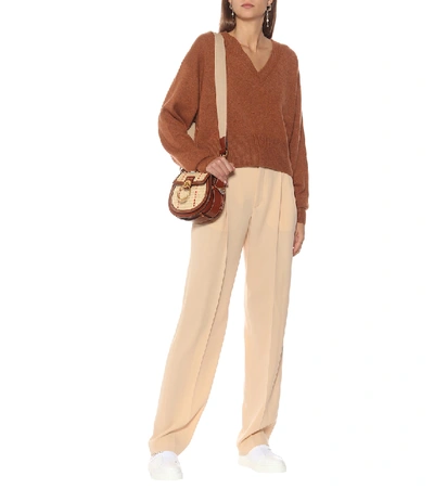 Shop Chloé Cashmere Sweater In Brown