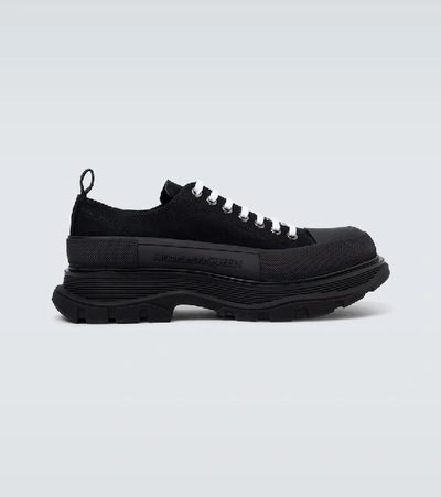 Shop Alexander Mcqueen Tread Slick Platform Sneakers In Black