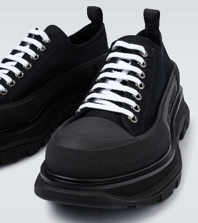 Shop Alexander Mcqueen Tread Slick Platform Sneakers In Black