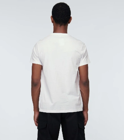 Shop Loewe Anagram Embroidered Cotton T-shirt In White
