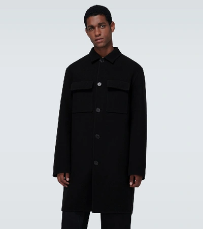 I.d. Coat Doubl Coat In Black Wool
