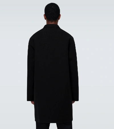 Shop Oamc I.d. Wool-blend Coat In Black