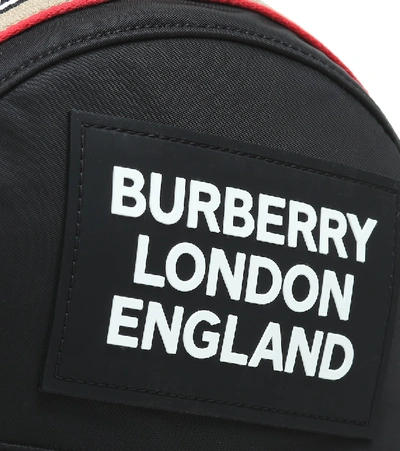 Shop Burberry Logo Nylon Backpack In Black