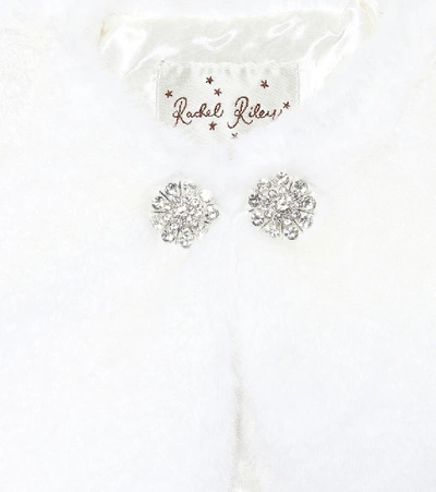 Shop Rachel Riley Embellished Faux Fur Bolero In White