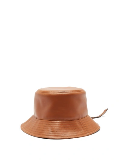 Loewe Tan Leather Fisherman Bucket Hat