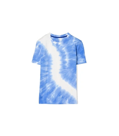 Shop Tory Sport Tie Dye T-shirt In Volley Blue/snow White Tie Dye