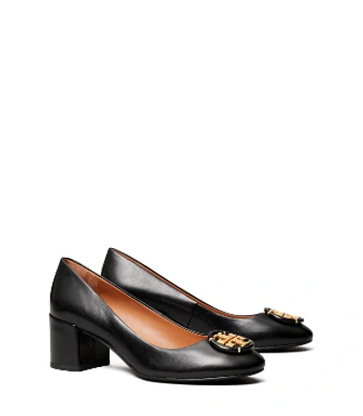 Shop Tory Burch Multi-logo Pump In Perfect Black