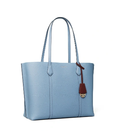Shop Tory Burch Perry Triple-compartment Tote Bag In Blue Yonder