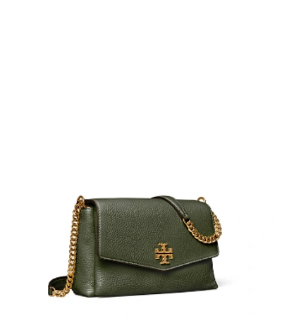 Tory Burch Small Kira Leather Convertible Crossbody Bag In Poblano