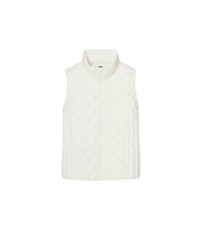 Shop Tory Sport Tory Burch Quilted Packable Down Vest In Snow White