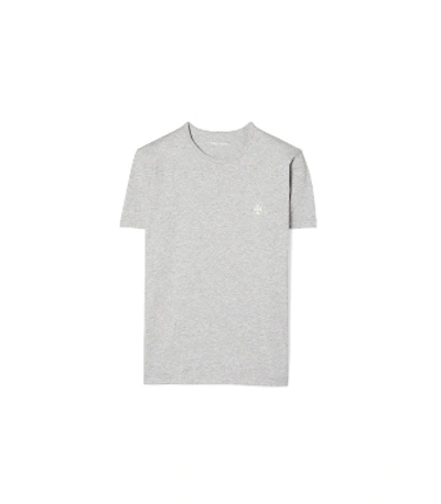 Shop Tory Sport Melange T-shirt In Medium Grey Heather