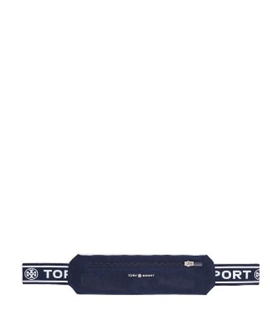 Shop Tory Sport Banner Running Belt In Navy Blue