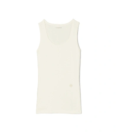 Shop Tory Sport Ribbed Knit Tank In Snow White