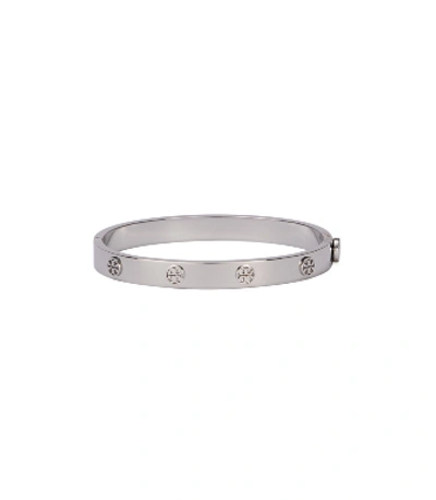 Shop Tory Burch Miller Stud Hinge Bracelet, 7mm In Silver