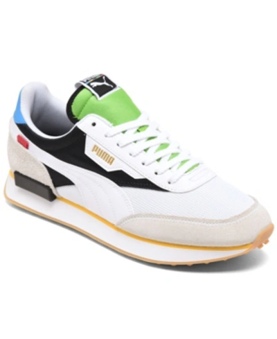 Shop Puma Men's Future Rider Unity Running Sneakers From Finish Line In White