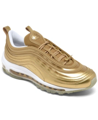 Shop Nike Women's Air Max 97 Lx Casual Sneakers From Finish Line In Metallic Gold
