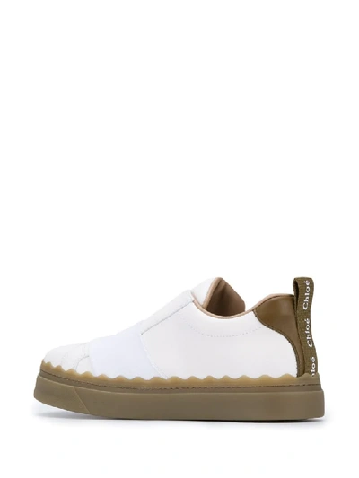 Shop Chloé Lauren Strap Sneakers In White