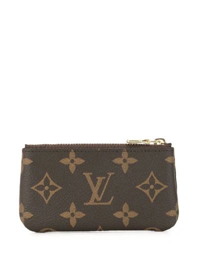 Pre-owned Louis Vuitton 2018  Monogram Pochette Cles Coin Case In Brown