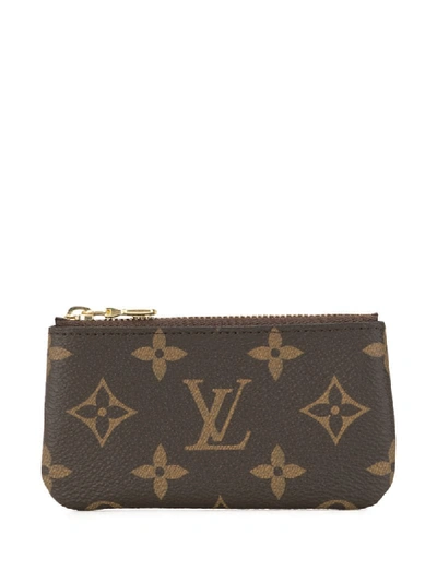 Pre-owned Louis Vuitton 2018  Monogram Pochette Cles Coin Case In Brown