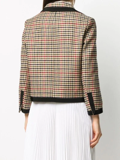 PRADA HOUNDSTOOTH FITTED JACKET 