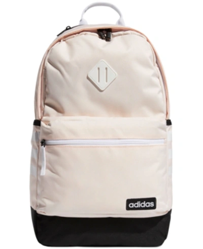 Shop Adidas Originals Adidas Classic Backpack In Pink Tint/ Black/ White