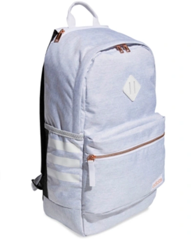 Shop Adidas Originals Adidas Classic Backpack In Jersey White/ White/ Black/ Rose Gold