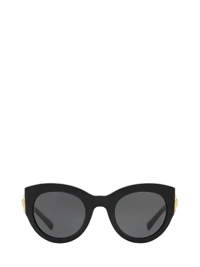 Shop Versace Ve4353 Black Sunglasses In Gb1/87