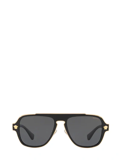 Shop Versace Ve2199 Black Sunglasses In 100281