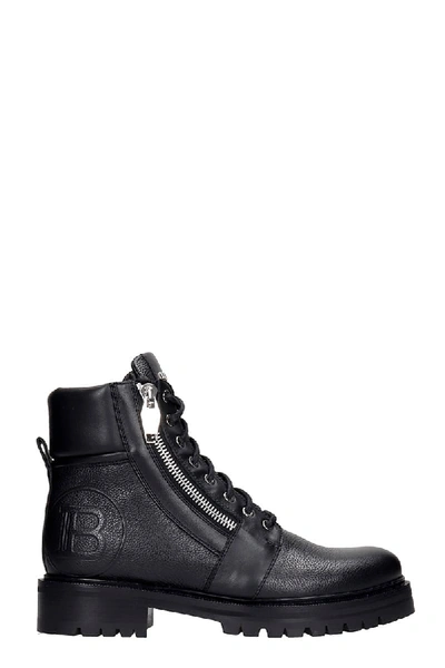Shop Balmain Ranger Combat Boots In Black Leather