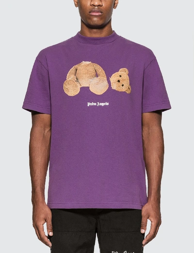 Shop Palm Angels Bear T-shirt In Purple