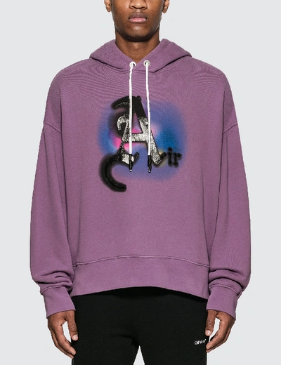 Shop Palm Angels Air Garment Dye Hoodie In Purple