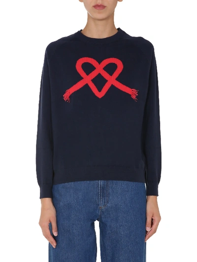 Shop Ps By Paul Smith Crew Neck Sweater In Blu