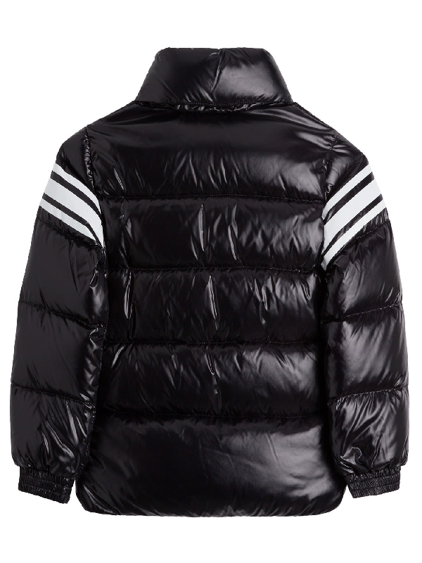 closure london mens racer logo puffer jacket black