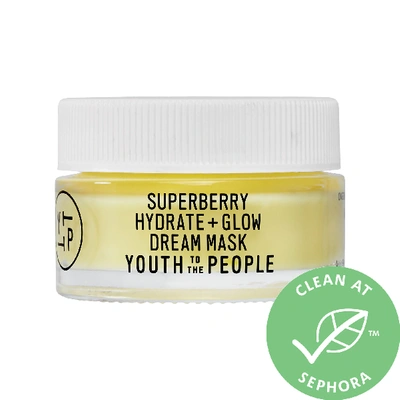 Shop Youth To The People Mini Superberry Hydrate + Glow Dream Night Cream + Mask With Vitamin C 0.5 oz/ 15 ml