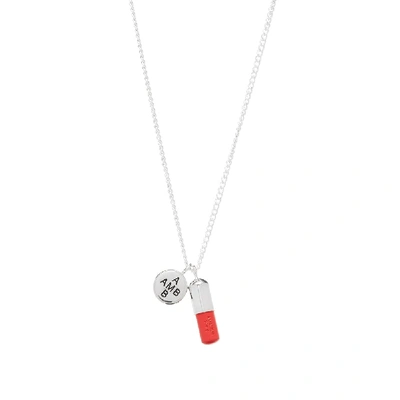 Shop Ambush Pill Charm Necklace 2 In Silver