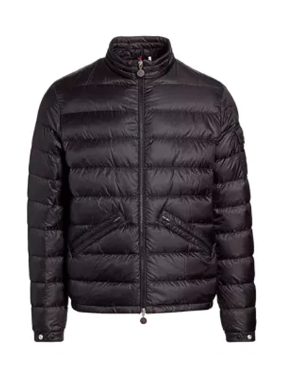 Shop Moncler Agay Down Puffer Coat In Black