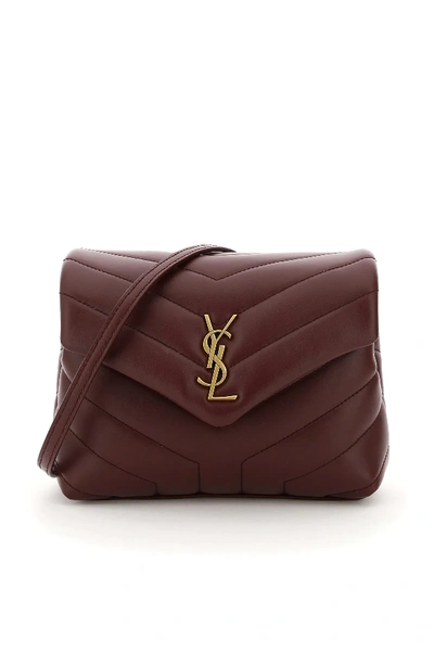 Shop Saint Laurent Loulou Toy Quilted Mini Bag In Purple,red