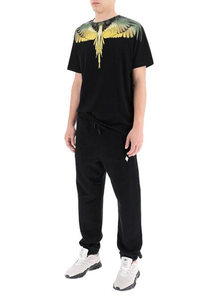 Shop Marcelo Burlon County Of Milan Fire Cross Jogger Pants In Black