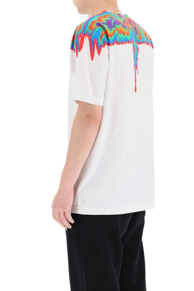 Shop Marcelo Burlon County Of Milan Psychedelic Wings T-shirt In White,blue,red