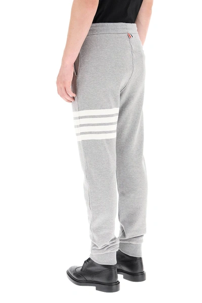 Thom Browne 4 Bar Cotton Sweatpants In Grey