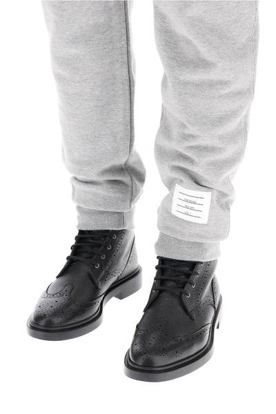 Thom Browne 4 Bar Cotton Sweatpants In Grey