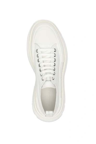 Shop Alexander Mcqueen Tread Sleek Lace-ups In White