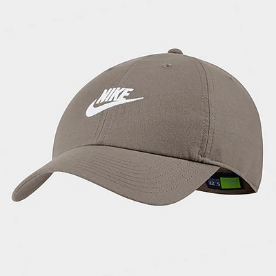 Shop Nike Sportswear Heritage86 Futura Washed Adjustable Back Hat In Grey