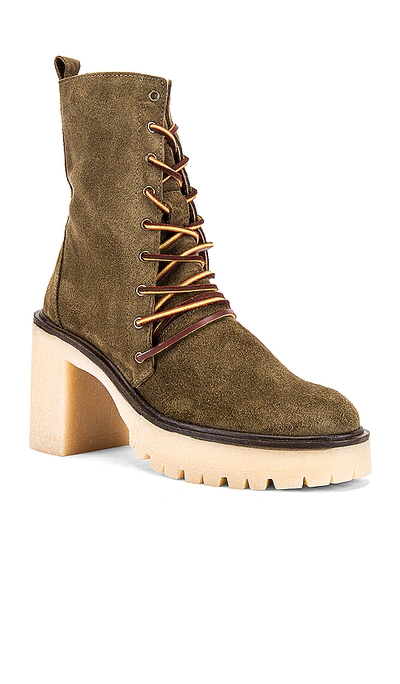 Shop Free People Dylan Lace Up Boot In Khaki